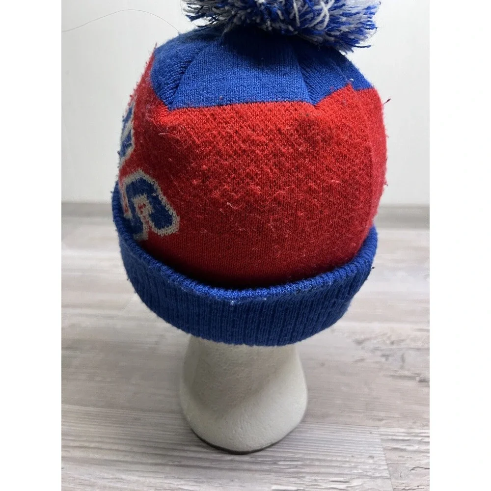 Detroit Pistons Knit Hat Pom Pom Beanie‎ Youth Winter Hat Spell Out